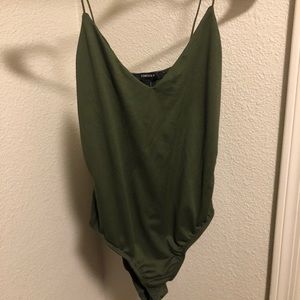 Army green body suit